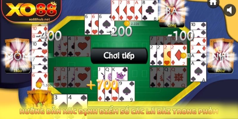Hướng dẫn xác định điểm số các lá bài trong phỏm